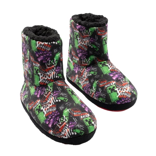 Minecraft Boys All-Over Print Slipper Boots
