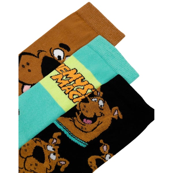 Scooby Doo Unisex Adult Character Calf-Length Socks (Pack of 3)