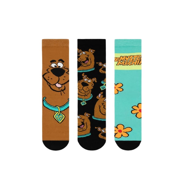 Scooby Doo Unisex Adult Character Calf-Length Socks (Pack of 3) Scooby Doo Unisex Adult Character Calf-Length Socks (Pack of 3)