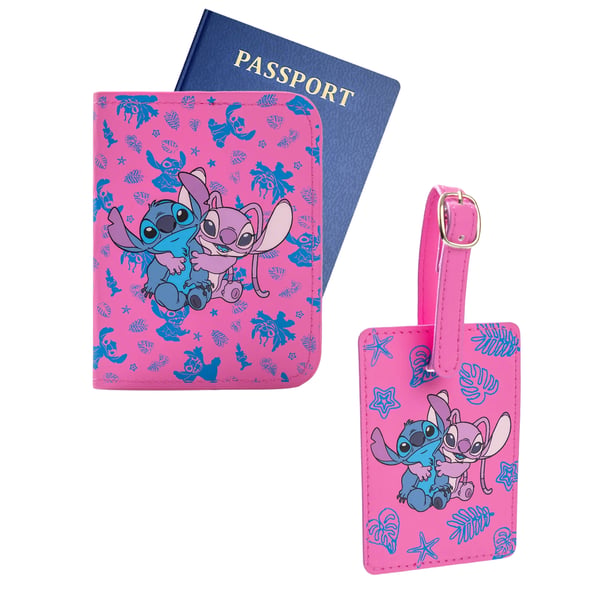 Lilo & Stitch Stitch & Angel Passport Holder and Luggage Tag Set (Pack of 3)