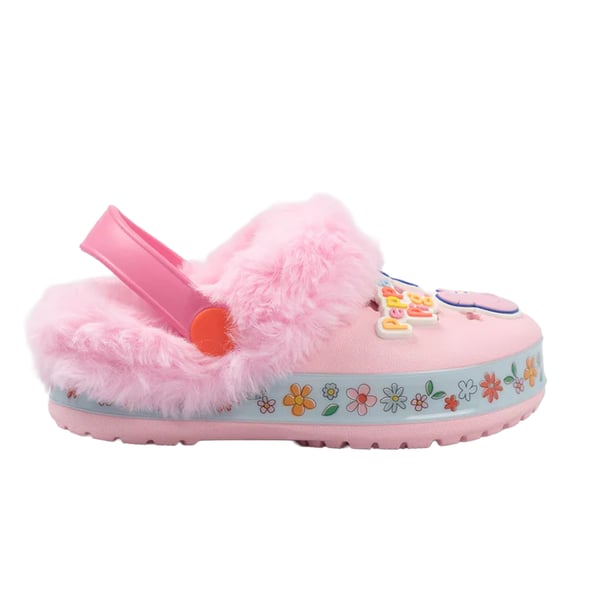 Peppa Pig Girls Flowers Fur Lined Clogs