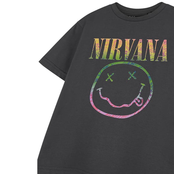 Nirvana Childrens/Kids Rainbow Logo Short-Sleeved T-Shirt