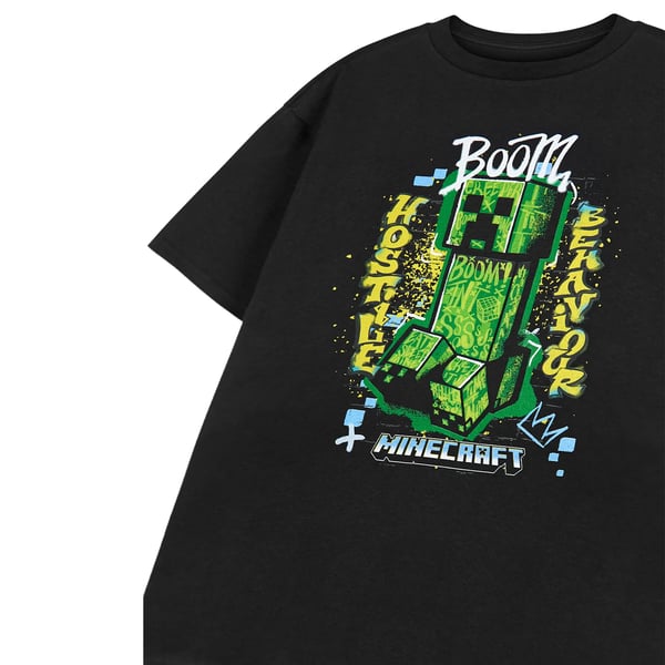 Minecraft Boys Hostile Behaviour Short-Sleeved T-Shirt
