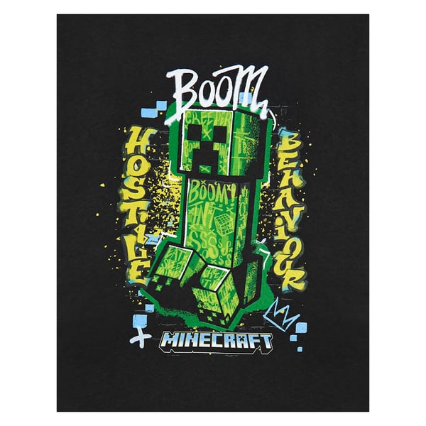 Minecraft Boys Hostile Behaviour Short-Sleeved T-Shirt