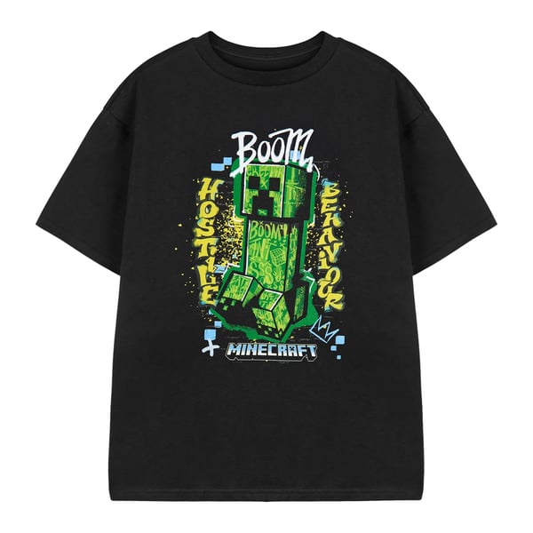 Minecraft Boys Hostile Behaviour Short-Sleeved T-Shirt