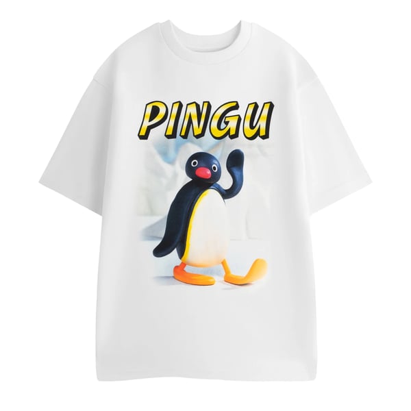 Pingu Unisex Adult Wave Short-Sleeved T-Shirt