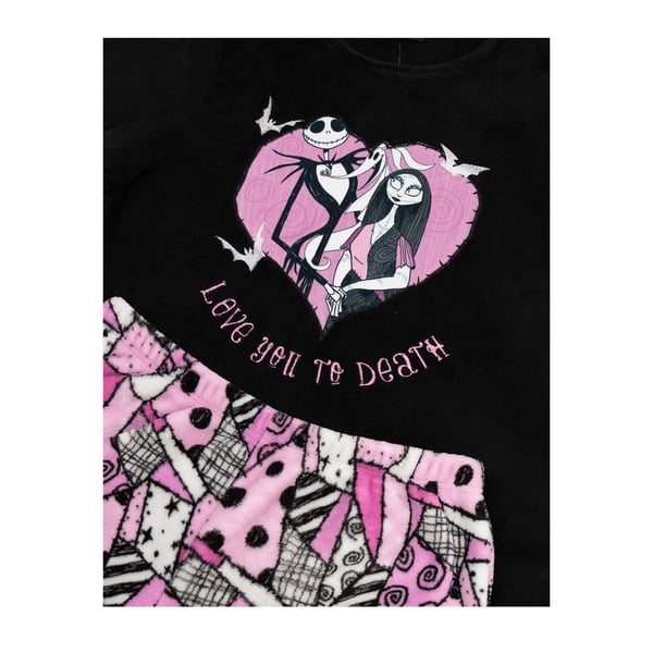 The Nightmare Before Christmas Womens/Ladies Logo Long-Sleeved Long Pyjama Set
