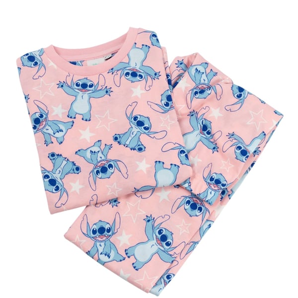 Lilo & Stitch Flickor Stitch Långärmad Lång Pyjamas Set (3-pack)
