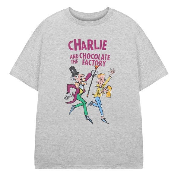 Charlie and The Chocolate Factory Childrens/Kids Roald Dahl Short-Sleeved T-Shirt Charlie and The Chocolate Factory Childrens/Kids Roald Dahl Short-Sleeved T-Shirt