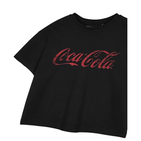 Coca-Cola Naisten lyhythihainen crop-T-paita