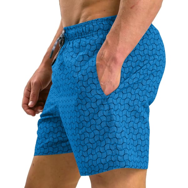 RIPT Essentials Mens Swirl Print Swim Shorts