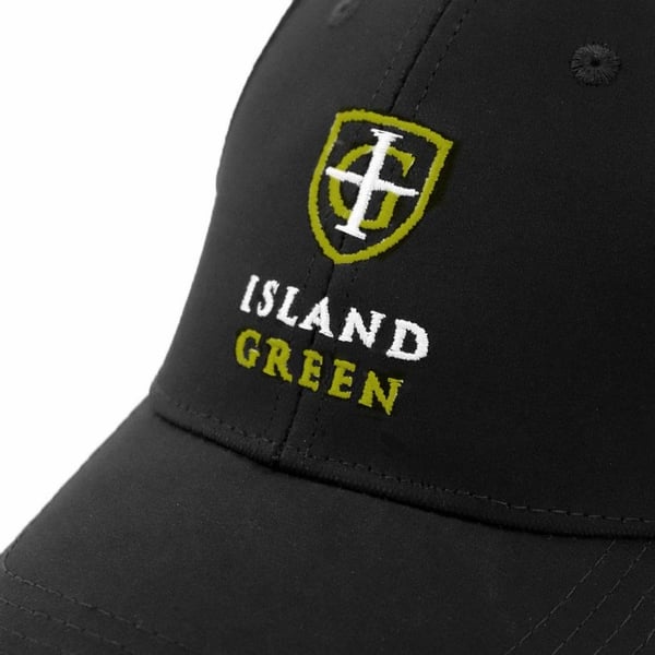 Island Green Mens Logo Curved Peak Golf Hat