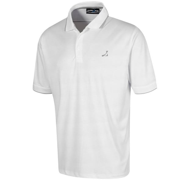 Under Par Mens Waffle Knit Polo Shirt