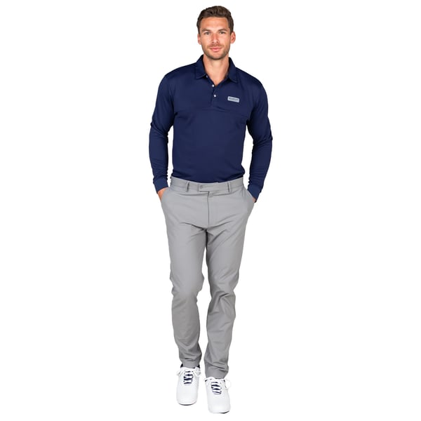 Stuburt Mens Sport Tech Long-Sleeved Polo Shirt