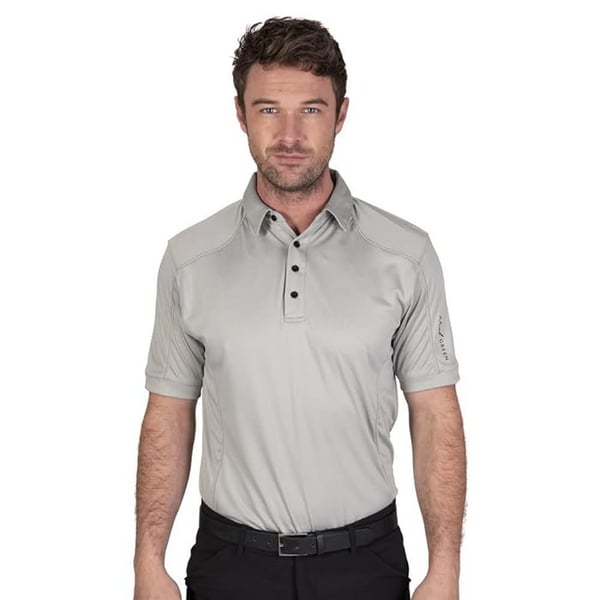 Island Green Mens Topstitched Golf Polo Shirt