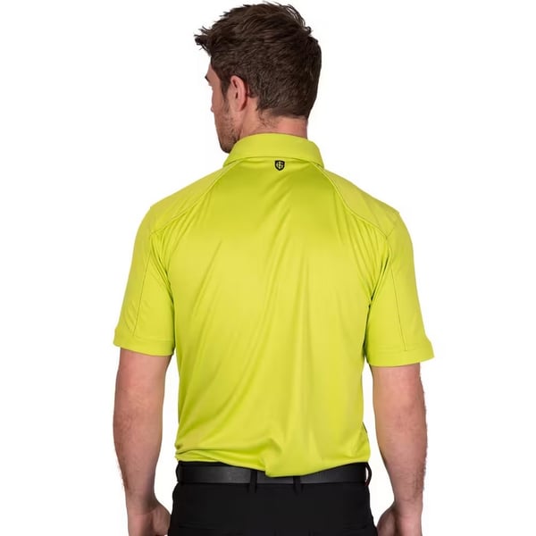Island Green Mens Topstitched Golf Polo Shirt