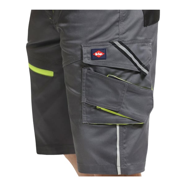 Lee Cooper Mens Stretch Reflective Multi Pocket Cargo Shorts