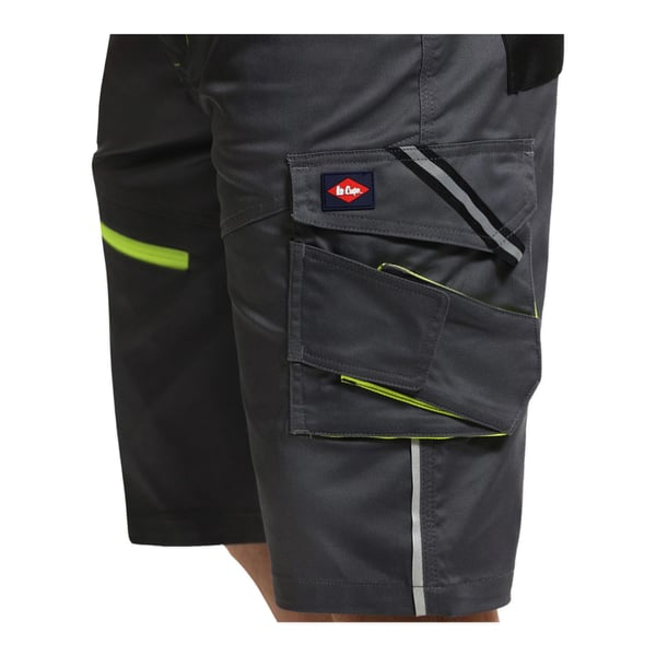 Lee Cooper Mens Stretch Reflective Multi Pocket Cargo Shorts