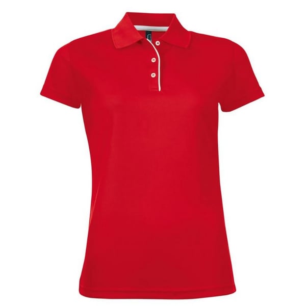 SOLS Womens/Ladies Performer Short Sleeve Pique Polo Shirt