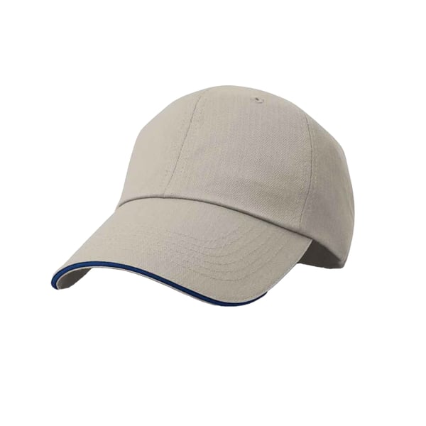 Result Unisex Herringbone Contrast Colour Sandwich Peak Baseball Cap