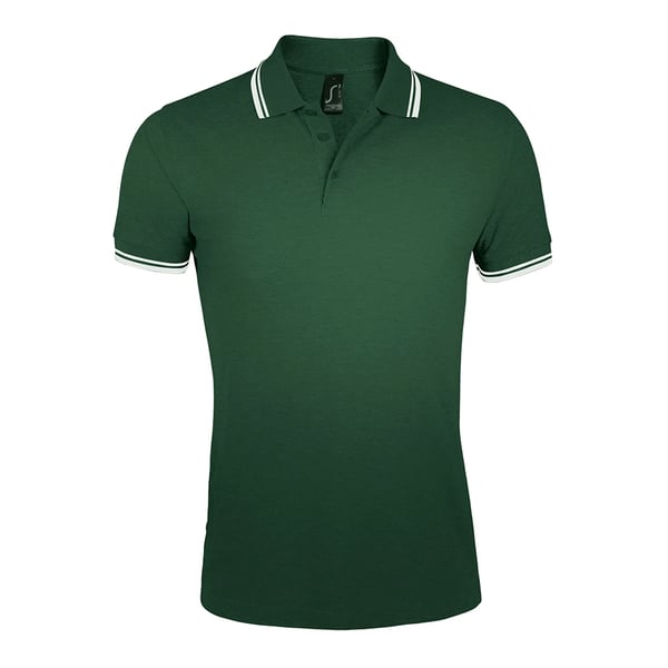 SOLS Mens Pasadena Tipped Short Sleeve Pique Polo Shirt