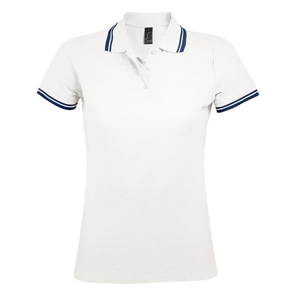 SOLS Dame/kvinde Pasadena kortærmet poloshirt med bølgetråd og korte ærmer