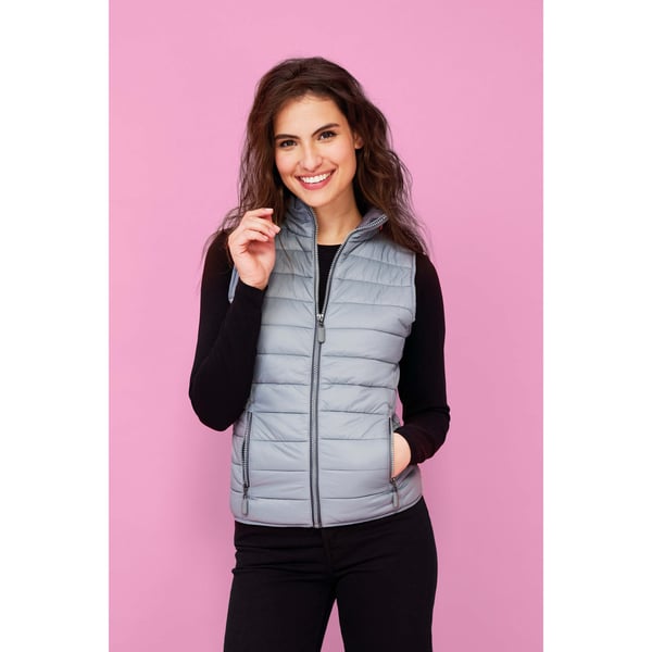 SOLS Dame/Dame Wave polstret vandafvisende bodywarmer/filet med polstring