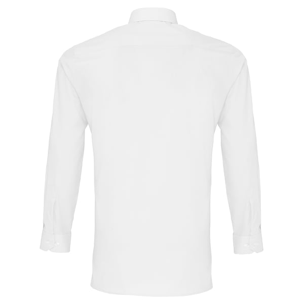 Premier Mens Long Sleeve Fitted Poplin Work Shirt