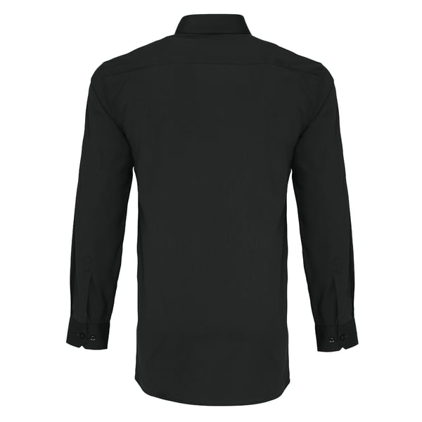 Premier Mens Long Sleeve Fitted Poplin Work Shirt