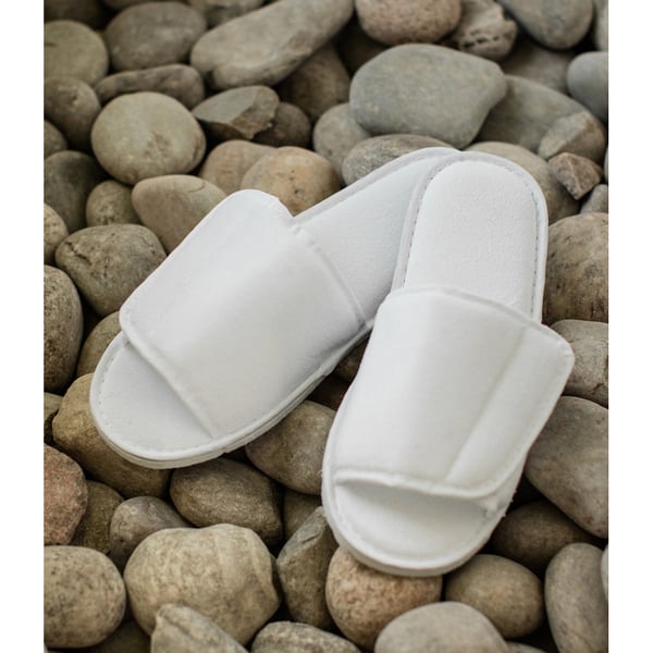 Towel City Adults Unisex Open Toe Slippers