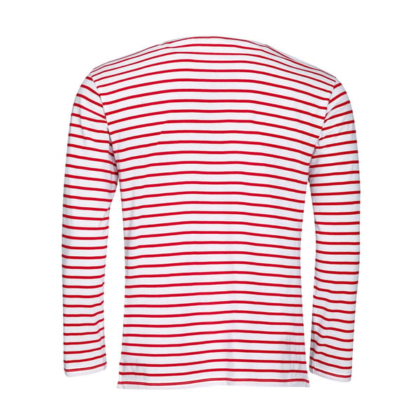 SOLS Mens Marine Long Sleeve Stripe T-Shirt