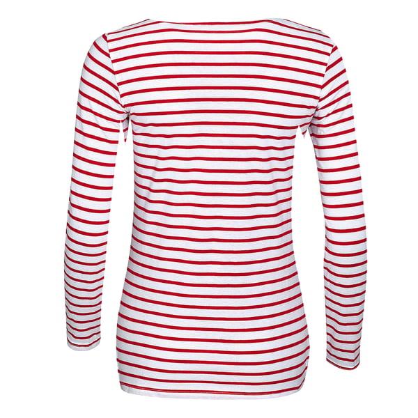 SOLS Womens/Ladies Marine Long Sleeve Stripe T-Shirt