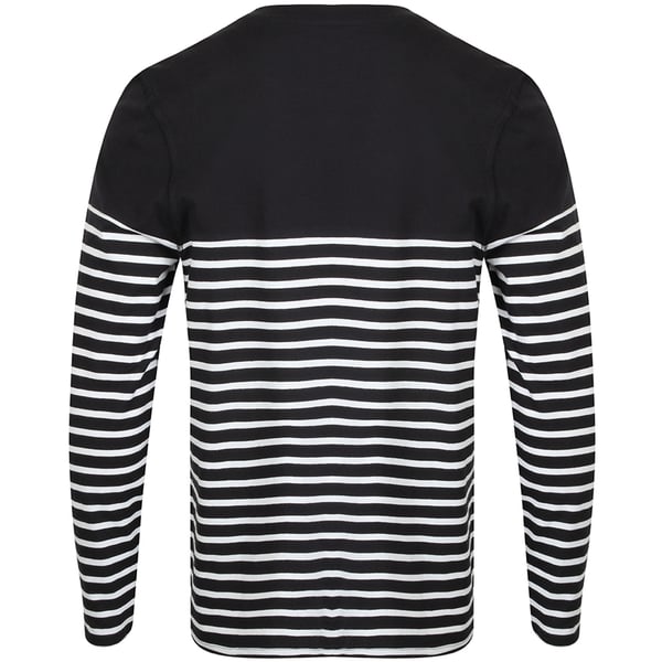 Front Row Mens Long Sleeve Breton Stripe T-Shirt
