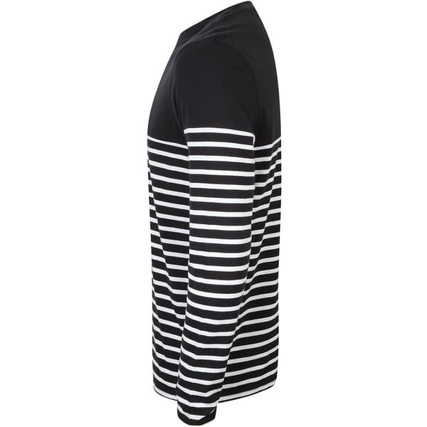 Front Row Mens Long Sleeve Breton Stripe T-Shirt