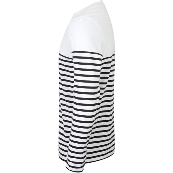 Front Row Mens Long Sleeve Breton Stripe T-Shirt