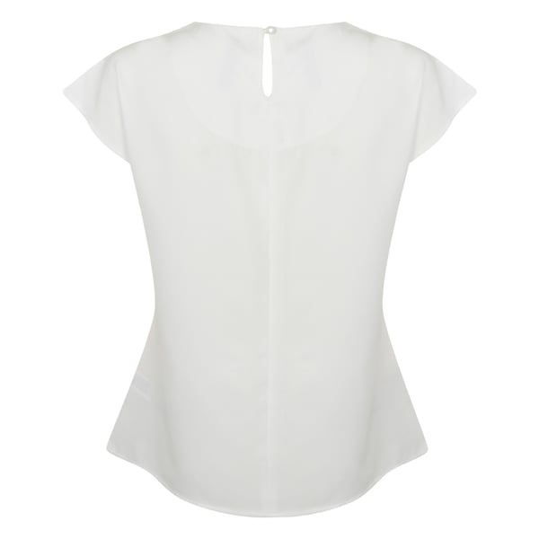 Henbury Womens/Ladies Pleat Front Short Sleeve Top