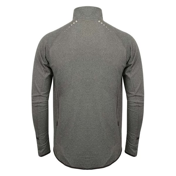 Tombo Herre langærmet Zip Neck Performance Top med lynlås