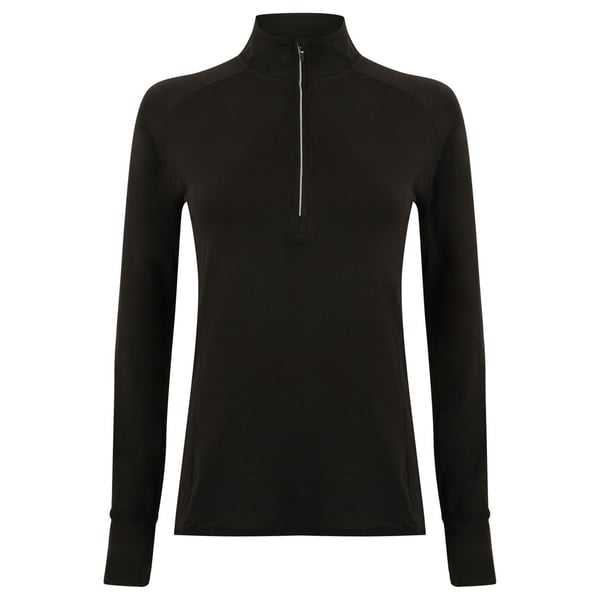 Tombo Womens/Ladies Long Sleeve Zip Neck Performance Top