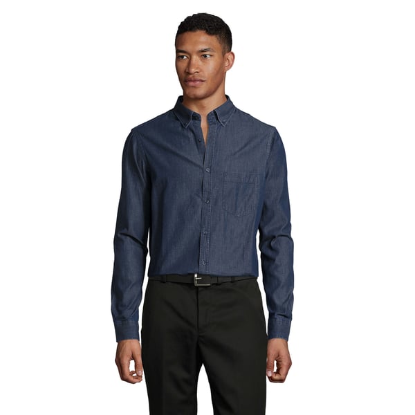 SOLS Mens Barry Long Sleeve Denim Shirt