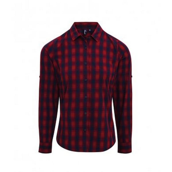 Premier Womens/Ladies Mulligan Check Long Sleeve Shirt