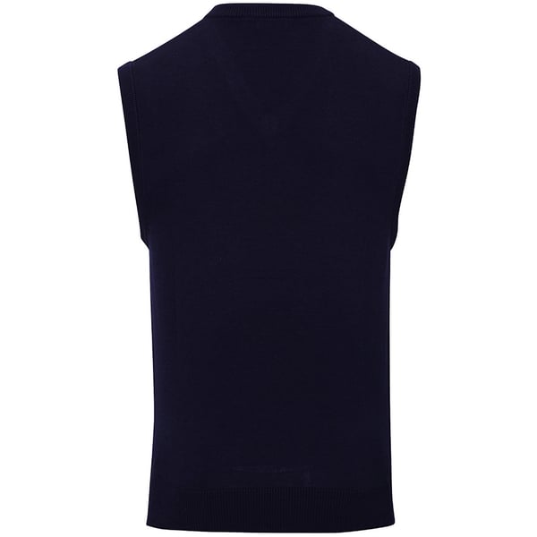 Premier Mens Sleeveless Cotton Acrylic V Neck Sweater
