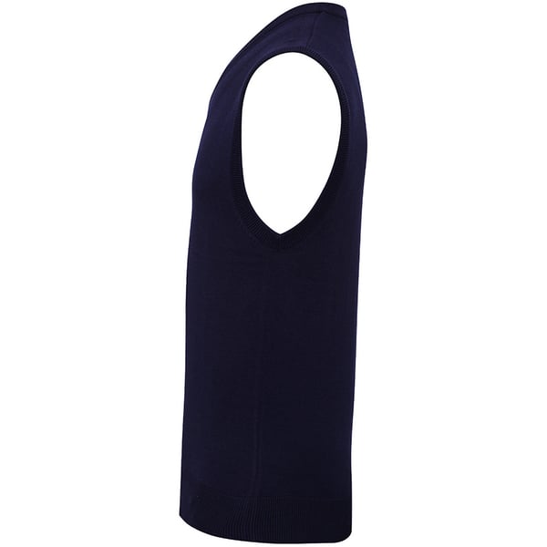 Premier Mens Sleeveless Cotton Acrylic V Neck Sweater