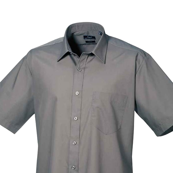Premier Mens Short Sleeve Poplin Shirt