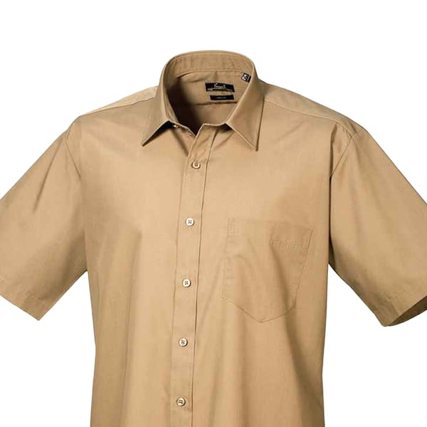 Premier Mens Short Sleeve Poplin Shirt