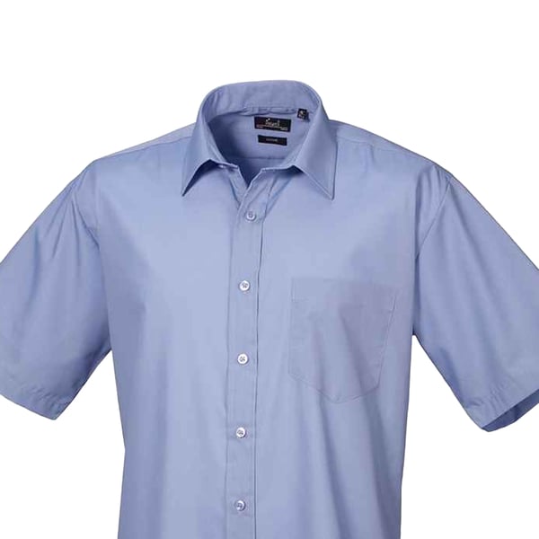 Premier Mens Short Sleeve Poplin Shirt