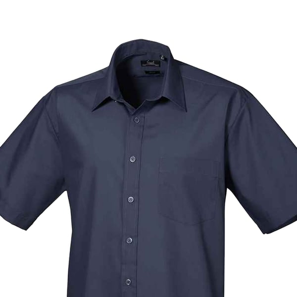 Premier Mens Short Sleeve Poplin Shirt