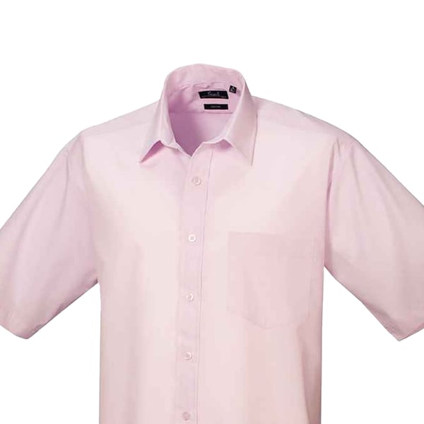 Premier Mens Short Sleeve Poplin Shirt