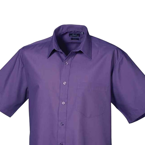 Premier Mens Short Sleeve Poplin Shirt