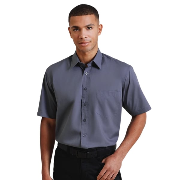 Premier Mens Short Sleeve Poplin Shirt