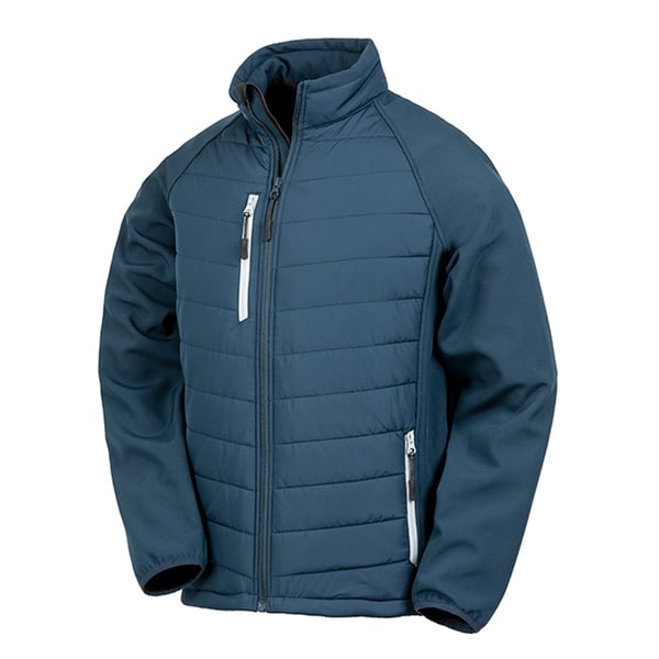 Result miesten musta Compass-toppatakki softshell-materiaalista
